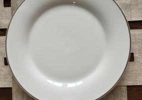 Studio Gold white China with gold trim plate 101/2 in