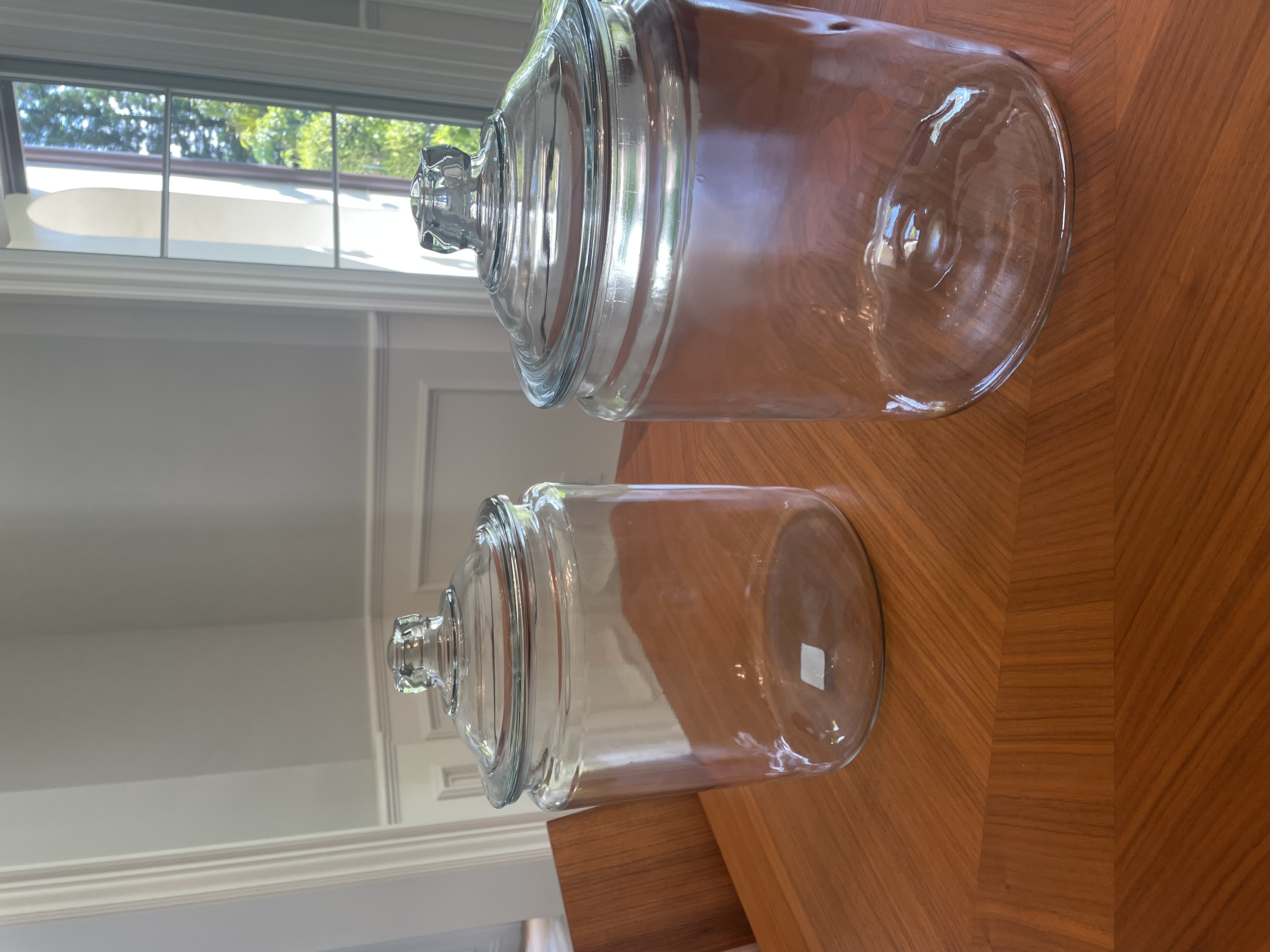 2 Large Glass Jars