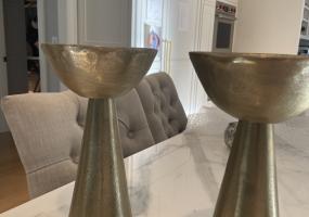 3- William Sonoma Candle Holders