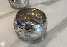 6- Mercury glass votives