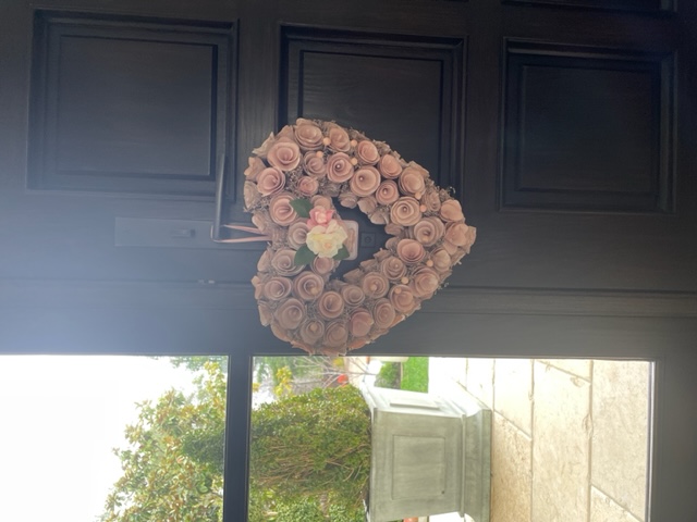 Faux Flower Hanging Heart Decor