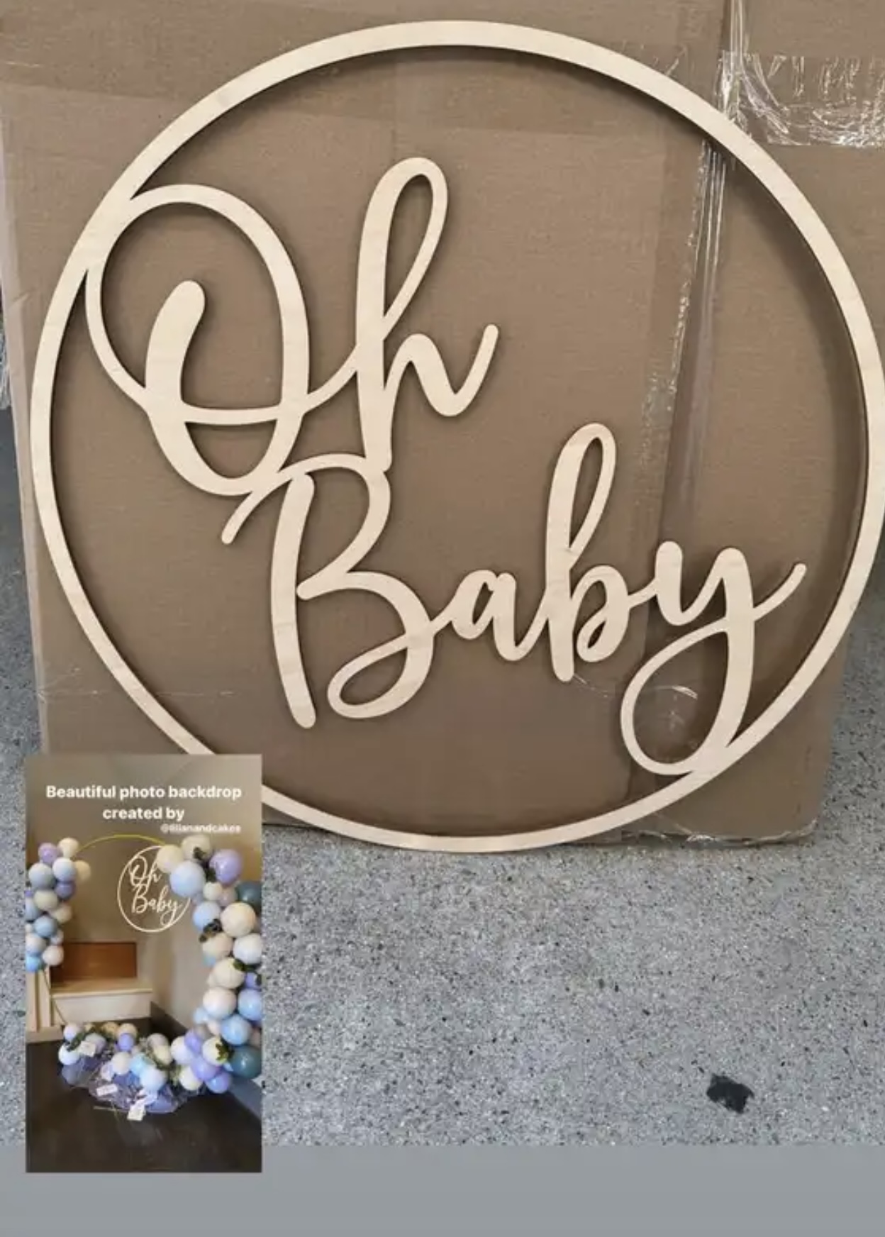 Oh Baby Wooden Decoration